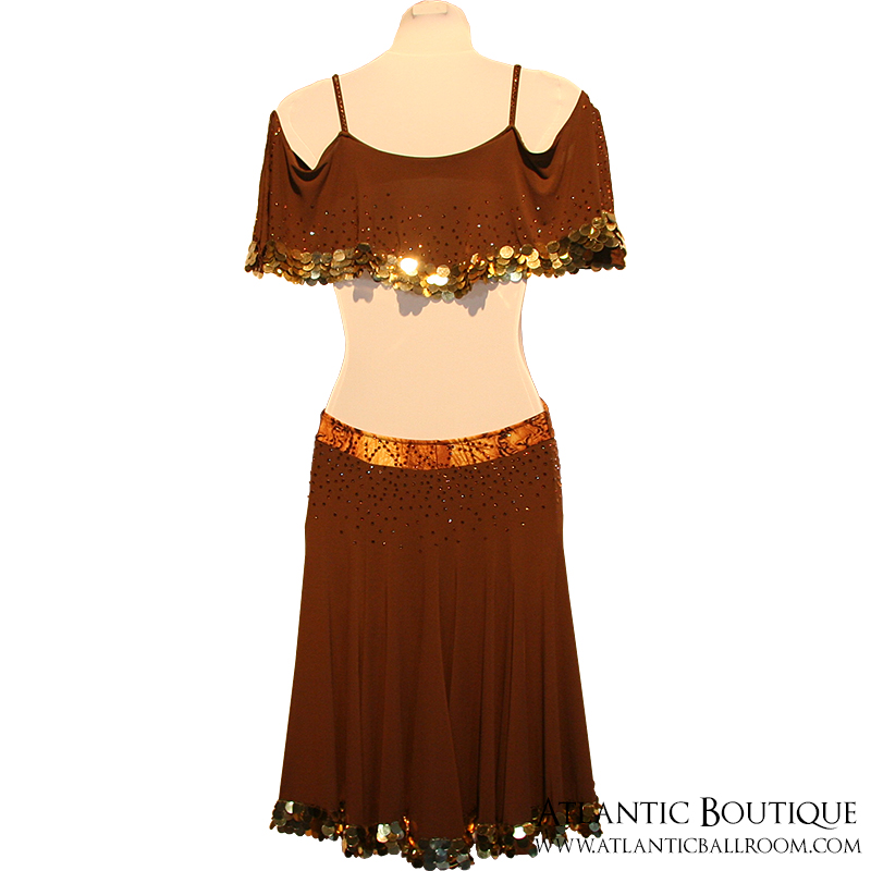Brown Latin Dress Size 4-6