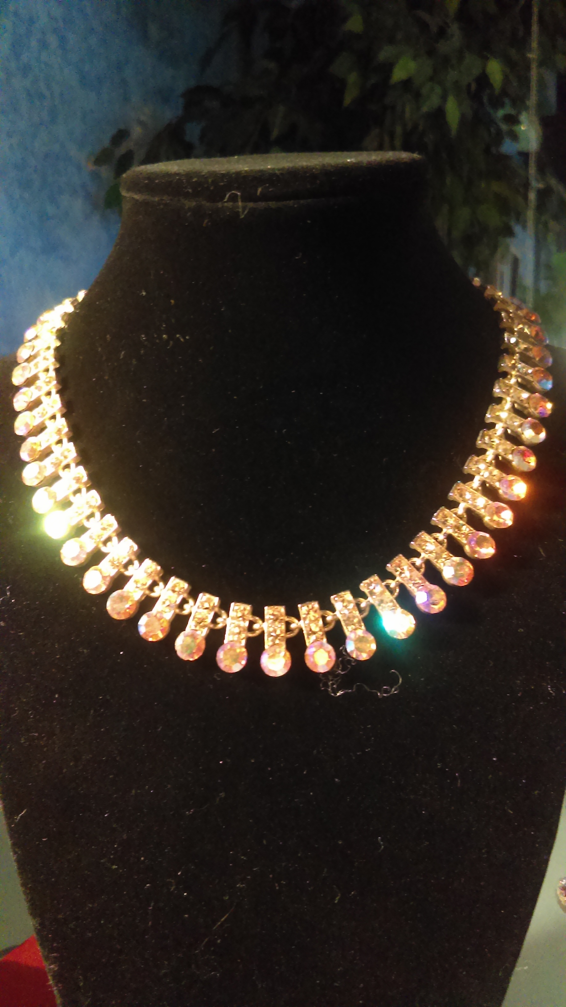 Gold swarovsky  necklace