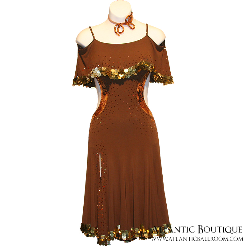 Brown Latin Dress Size 4-6