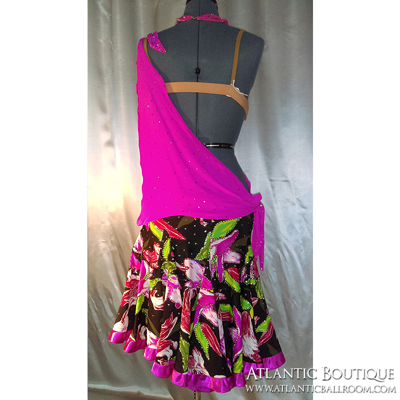 Hot Pink Latin Dress Size 4-6